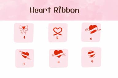 Heart Ribbon by Ketsarin — Dingbats Font — thumbnail 4