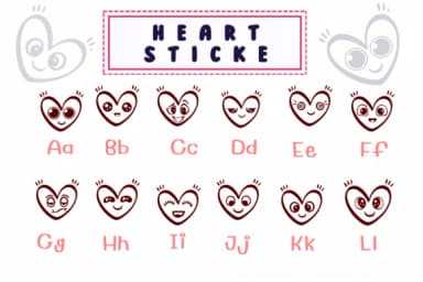 Heart Sticker by PraewDesigns — Dingbats Font — thumbnail 2