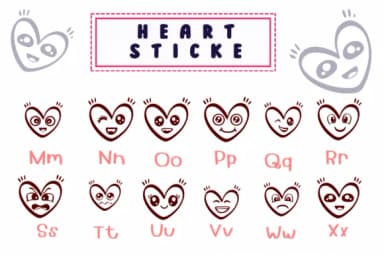 Heart Sticker by PraewDesigns — Dingbats Font — thumbnail 3
