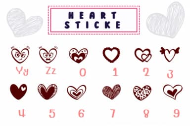 Heart Sticker by PraewDesigns — Dingbats Font — thumbnail 4