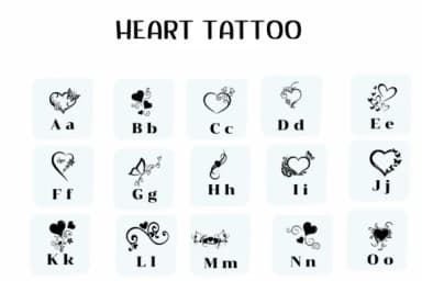Heart Tattoo by Ketsarin — Dingbats Font — thumbnail 2