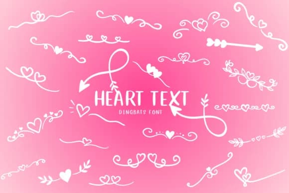 Heart Text by CHANOK — Dingbats Font