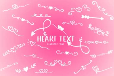 Heart Text by CHANOK — Dingbats Font — thumbnail 1
