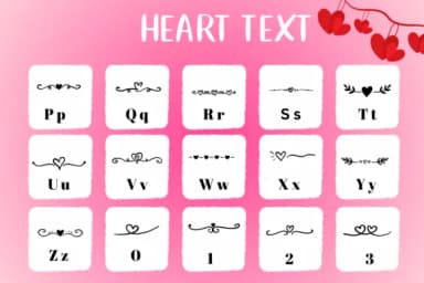 Heart Text by CHANOK — Dingbats Font — thumbnail 7