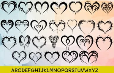 Heart Thorns Indian by MOMAT THIRTYONE — Dingbats Font — thumbnail 2