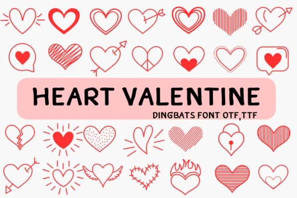 Heart Valentine by Nun Sukhwan — Dingbats Font