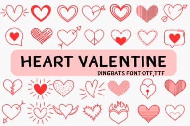 Heart Valentine by Nun Sukhwan — Dingbats Font — thumbnail 1
