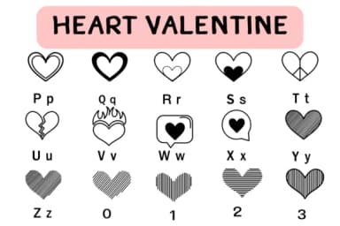 Heart Valentine by Nun Sukhwan — Dingbats Font — thumbnail 3
