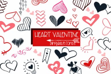 Heart Valentine by Sirinart — Dingbats Font — thumbnail 1