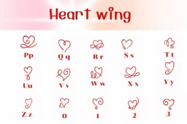 Heart Wing by Ketsarin — Dingbats Font — thumbnail 3