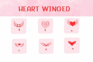 Heart Winged by Ketsarin — Dingbats Font — thumbnail 4