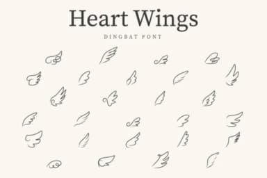 Heart Wings by CraftedType Studio — Dingbats Font — thumbnail 1