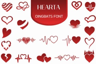 Hearta by Heartcraft Atelier — Dingbats Font — thumbnail 1