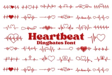 Heartbeat by Chonada — Dingbats Font — thumbnail 1