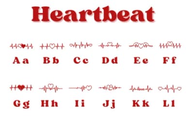 Heartbeat by Chonada — Dingbats Font — thumbnail 2