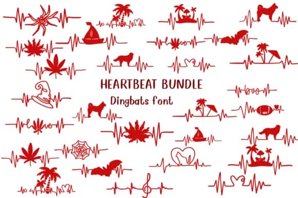 Heartbeat Bundle by Nongyao — Dingbats Font