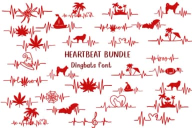 Heartbeat Bundle by Nongyao — Dingbats Font — thumbnail 1
