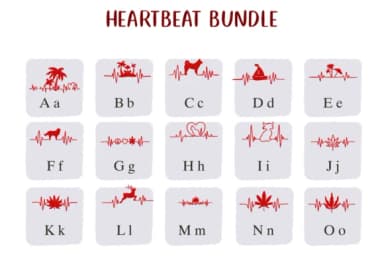 Heartbeat Bundle by Nongyao — Dingbats Font — thumbnail 2