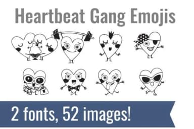 Heartbeat Gang by Illustration Ink — Dingbats Font — thumbnail 2