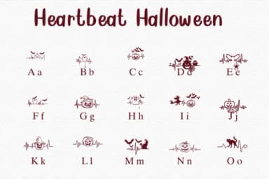 Heartbeat Halloween by Nongyao — Dingbats Font — thumbnail 2
