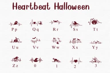 Heartbeat Halloween by Nongyao — Dingbats Font — thumbnail 3