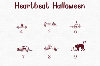 Heartbeat Halloween by Nongyao — Dingbats Font — thumbnail 4