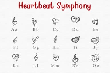 Heartbeat Symphony by Nongyao — Dingbats Font — thumbnail 2