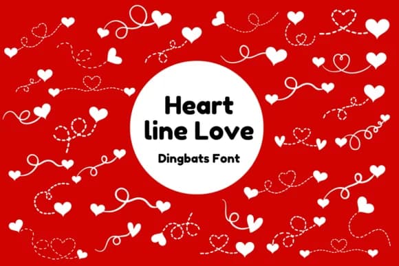 Heartline Love by Nun Sukhwan — Dingbats Font