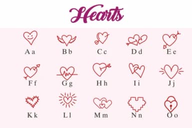 Hearts by Nongyao — Dingbats Font — thumbnail 2