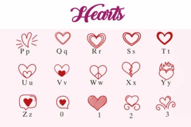 Hearts by Nongyao — Dingbats Font — thumbnail 3