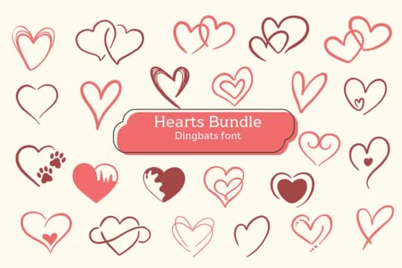 Hearts Bundle by Apiwat Type — Dingbats Font