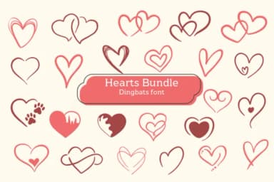 Hearts Bundle by Apiwat Type — Dingbats Font — thumbnail 1