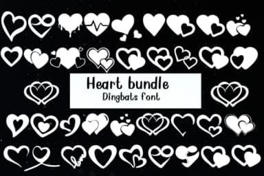 Hearts Bundle by Nongyao — Dingbats Font — thumbnail 1