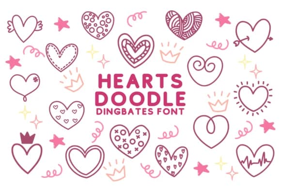 Hearts Doodle by Chonada — Dingbats Font