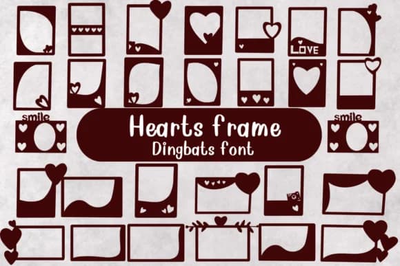 Hearts Frame by Nongyao — Dingbats Font