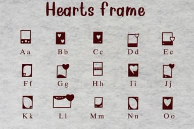 Hearts Frame by Nongyao — Dingbats Font — thumbnail 2