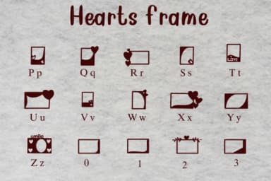 Hearts Frame by Nongyao — Dingbats Font — thumbnail 3
