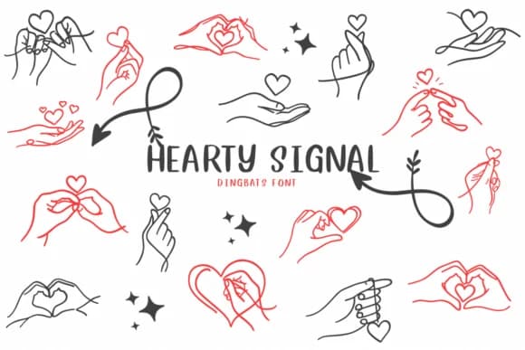 Hearty Signal by CHANOK — Dingbats Font