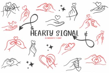 Hearty Signal by CHANOK — Dingbats Font — thumbnail 1
