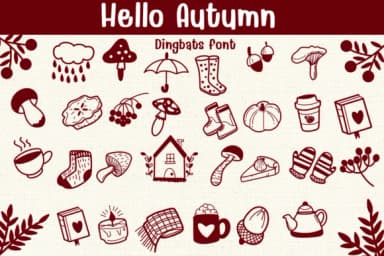 Hello Autumn by Sontaya — Dingbats Font — thumbnail 1