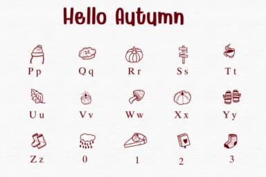 Hello Autumn by Sontaya — Dingbats Font — thumbnail 3