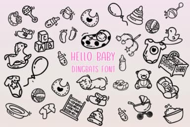 Hello Baby by Nongyao — Dingbats Font — thumbnail 1