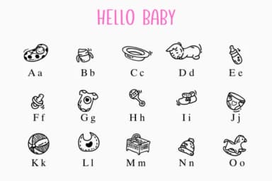 Hello Baby by Nongyao — Dingbats Font — thumbnail 2