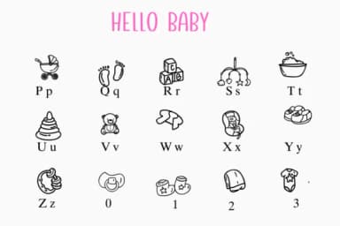 Hello Baby by Nongyao — Dingbats Font — thumbnail 3