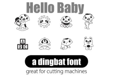 Hello Baby by Illustration Ink — Dingbats Font — thumbnail 2