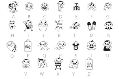 Hello Baby by Illustration Ink — Dingbats Font — thumbnail 3