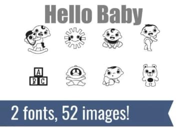 Hello Baby Dingbats by Illustration Ink — Dingbats Font — thumbnail 1