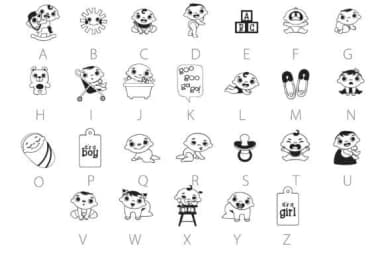 Hello Baby Dingbats by Illustration Ink — Dingbats Font — thumbnail 3