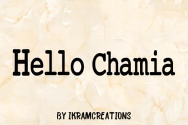 Hello Chamia by IkramCreations — Slab Serif Font — thumbnail 2