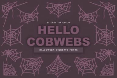 Hello Cobwebs by Creative Keelik — Dingbats Font — thumbnail 1